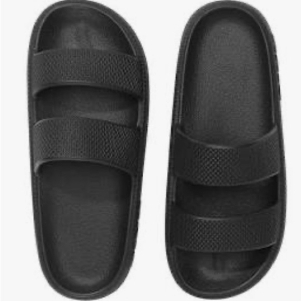 NEW PINK Double Strap Pillow Slide Sandals